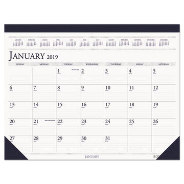 House of Doolittle™ Recycled Two-color Perforated Monthly Desk Pad Calendar, 18.5 X 13, Blue Binding-corners, 12-month (jan-dec): 2022 freeshipping - TVN Wholesale